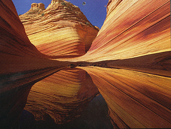 Nature, reflection, water, sands, canyon HD wallpaper