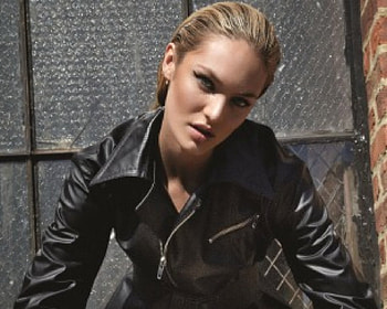 Candice Swanepoel, black, model, blue eyes, blonde, girl, beauty, woman, victoria s secret HD wallpaper