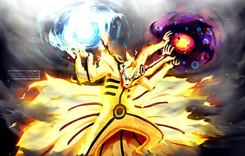 Conjoint Tailed Beast Mode, Naruto Vs Sasuke, Tailed Beast Ball Rasenshuriken, Konoha, Wind Release Ultra Big Ball Rasenshuriken, Manga, Shinobi, Uzumaki, Anime, Naruto, Kaguya Otsutsuki Strikes Arc, Tailed Beast, Uzumaki Clan, Kurama HD wallpaper