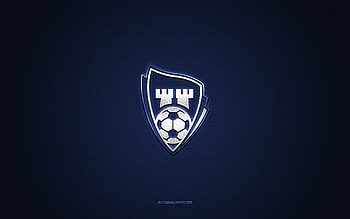 Sarpsborg 08 FF, Norwegian football club, blue logo, blue carbon fiber background, Eliteserien, football, Sarpsborg, Norway, Sarpsborg 08 FF logo HD wallpaper