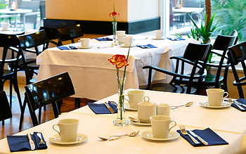 Interior, Miscellanea, Miscellaneous, Table, Chairs, Restaurant, Devices HD wallpaper