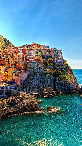 Cinque Terre, Liguria, Man-made structures HD phone wallpaper