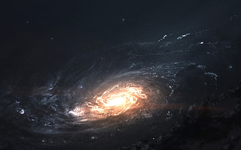 Universe, Galaxy, Glow, Spiral HD wallpaper