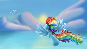 Rainbow Dash, Cartoon, Friendship is Magic, My Little Pony HD wallpaper