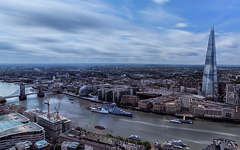 The Shard, London cityscape, Evening sunset, UK HD wallpaper