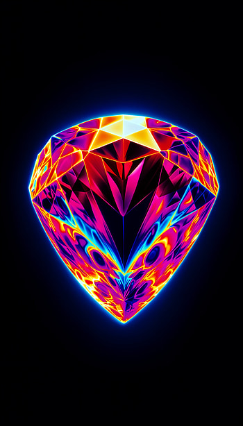 Vibrant Ruby , diamond, colorful, crystal HD phone wallpaper