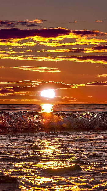 Sunset, Orange Sunset HD phone wallpaper
