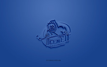 Jacksonville IceMen, creative 3D logo, blue background, ECHL, 3d emblem, American Hockey Club, Jacksonville, USA, 3d art, hockey, Jacksonville IceMen 3d logo HD wallpaper