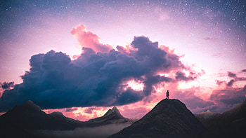 Three Bodies, graphy, clouds HD wallpaper