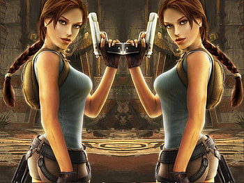 Double trouble, raider, tomb, anniversary, lara HD wallpaper