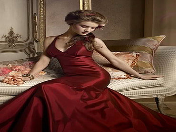 lady, romantic, delicate, vintage, red HD wallpaper