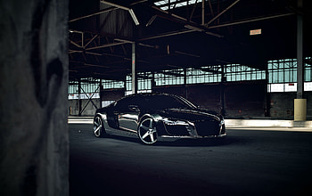 Audi, Cars, R8, Chrome, Cw-5, Matte Black HD wallpaper