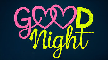 Good Night: A Vibrant Ultra, good night, text art, colorful, heart, typography HD wallpaper