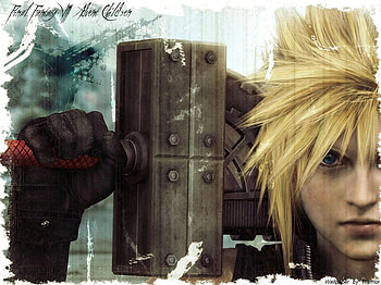 Cloud Strife, final fantasy vii, final fantasy, cg, advent children, ff7, blonde hair, cloud, sword, blue eyes, gloves, final fantasy 7, anime, weapon, face, video games, ffvii, spiky hair HD wallpaper