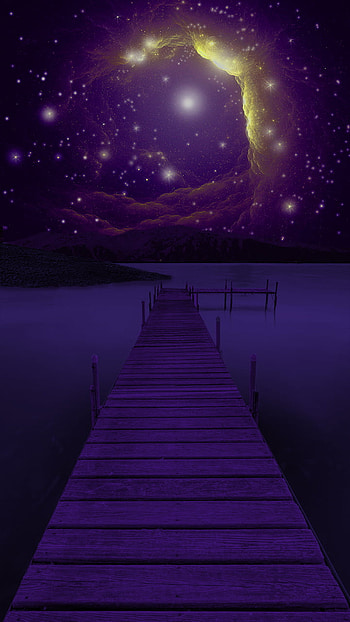 purple landscape, Place HD phone wallpaper