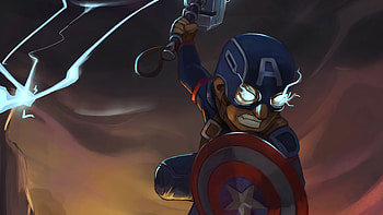 Captain America New Hammer, captain-america, superheroes, artwork, artstation HD wallpaper