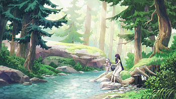 Frieren: Beyond Journey's End — Frieren & Fern in Forest ( ), Anime, Frieren: Beyond Journey's End, Frieren (Frieren: Beyond Journey's End), Fern (Frieren: Beyond Journey's End) HD wallpaper