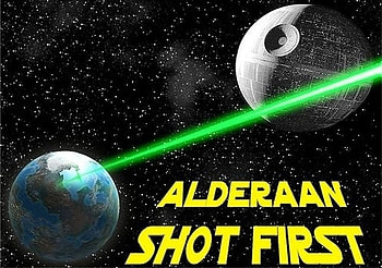 Alderaan Shot First, first, i can has force, star wars, shot, star, alderaan, wars, funny, humor HD wallpaper