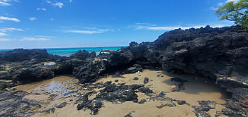 Hapuna Beach, Hawaii (The Big Island), Hawaii, Ocean, Hapuna, Sand, Beach, Island, Sky, Lava, Blue HD wallpaper