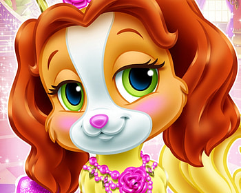 Teacup, dog, animal, palace, cute, disney, orange, puppy, pink, fantasy, pets, child HD wallpaper