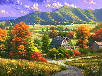 Autumn Memories, attractions in dreams, colors, paintings, walkway, landscapes, love four seasons, rural, fields, farms, autumn, nature, mountains, fall season, countryside HD wallpaper