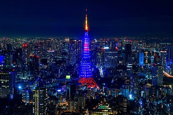 Infinity diamond veil, Tokyo Tower HD wallpaper