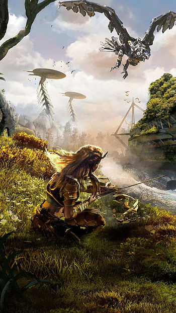 Horizon Zero Dawn, Aloy, , Futuristic adventure HD phone wallpaper