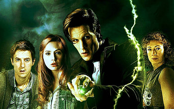 Doctor Who, Sonic screwdriver, Matt Smith portrait, Time travel HD wallpaper