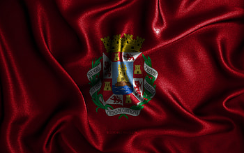 Cartagena flag, , silk wavy flags, spanish cities, Day of Cartagena, Flag of Cartagena, fabric flags, 3D art, Cartagena, cities of Spain, Cartagena 3D flag HD wallpaper