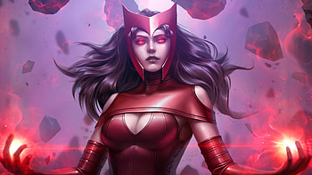 Scarlet Witch, Scarlet Witch cartoon , Animated Scarlet Witch, Comic book style HD wallpaper
