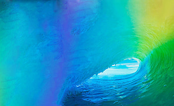 Waves, colorful, blue-green, abstract HD wallpaper