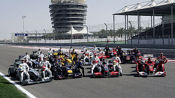 Bahrain F1, Grand Prix excitement, High-definition car, Thrilling race HD wallpaper
