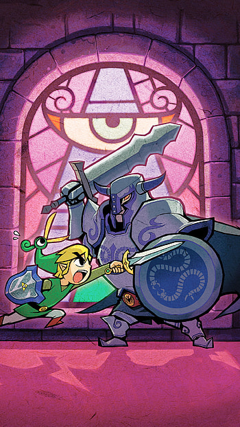 Link vs Armored Knight — Minish Cap | Tiny Hero Clash | Hylian Duel, The Legend Of Zelda: The Minish Cap, Link HD phone wallpaper