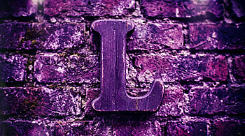 Purple Brick L — Alphabet, Letter (alphabet) HD wallpaper
