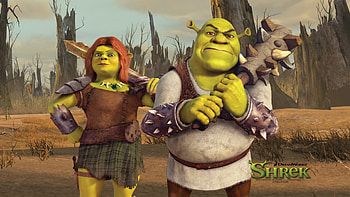 Shrek and Fiona, Oger love, Romantic , Fairytale couple HD wallpaper