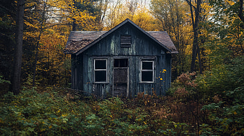 Enigmatic Abandoned Building - Ultra, abandoned building, forest, Autumn, Rustic HD wallpaper