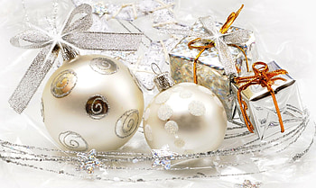 Christmas balls, white, graphy, christmas, ball HD wallpaper