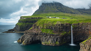 Mulafossur waterfall, National Geographic HD wallpaper