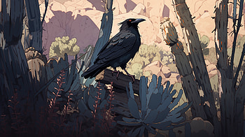 Majestic Raven in Forest -, bird, Animal, raven HD wallpaper