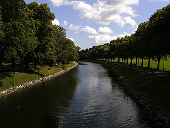 The Djurgardscanal in Stockholm, canal, stockholm, park HD wallpaper