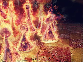 Abstract, Fire, Chess, Flame HD wallpaper
