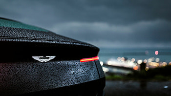 Aston Martin DB11, Sleek and stylish, Striking rear taillight, Rain-soaked beauty HD wallpaper