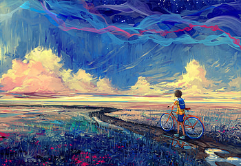 Art, PX, Artwork bicycle, Fantasy art HD wallpaper