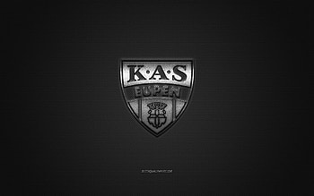 KAS Eupen, Belgium football club, Jupiler Pro League, gray logo, gray carbon fiber background, Belgian First Division A, football, Eupen, Belgium, KAS Eupen logo HD wallpaper