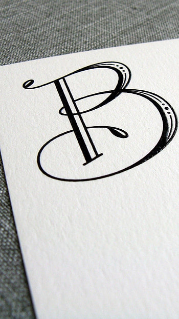 B Letter, Calligraphy HD phone wallpaper