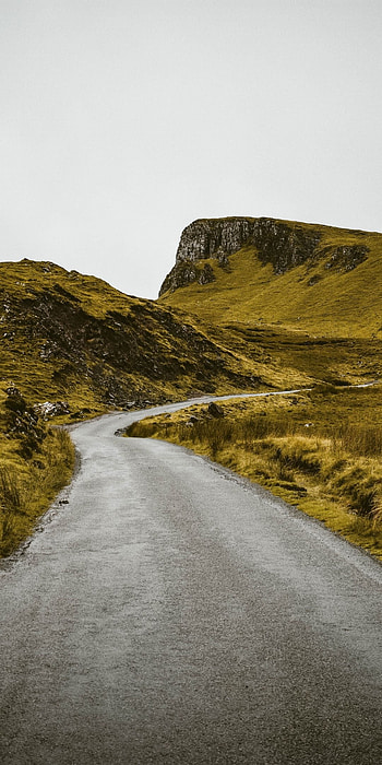 Green hills, Scenic road, Tranquil landscapes, que Scotland HD phone wallpaper