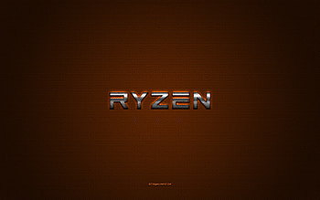 AMD Ryzen logo, silver shiny logo, AMD Ryzen metal emblem, Ryzen, orange carbon fiber texture, AMD Ryzen, brands, creative art, AMD Ryzen emblem, Ryzen logo HD wallpaper