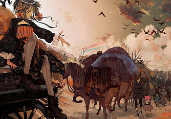 Autumn Girl, anime, wall, girl, new, beauty HD wallpaper