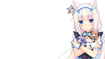 - nekopara, vanilla, animal ears, visual novel, chibi, cinnamon HD wallpaper