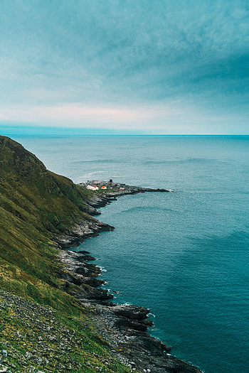 Nature, Sea, Building, Rocks, Horizon, Slope HD phone wallpaper